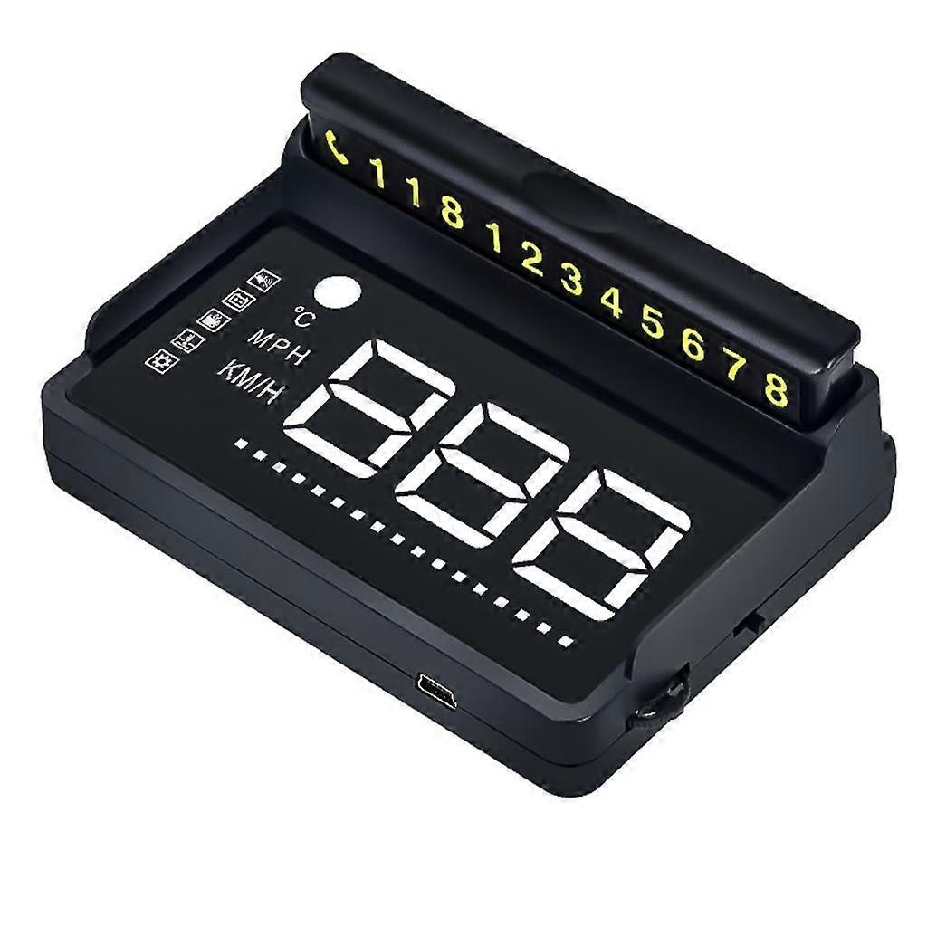 Digitales Head-up-display (hud), Geschwindigkeitsmesser Mit Alarmfunktion, Windschutzscheibenprojektor, Digitaler Geschwindigkeitsmesser Für Sicheres Fahren.