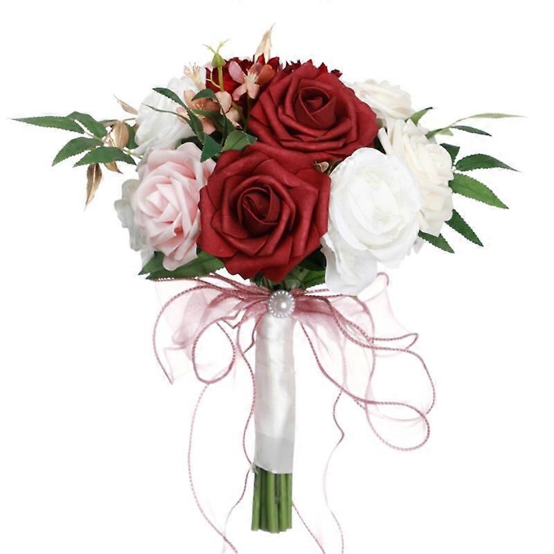 Romantischer Brautstrauß, Künstlicher Blumenstrauß Für Die Hochzeit, Brautstrauß Zum Halten In Der Hand.