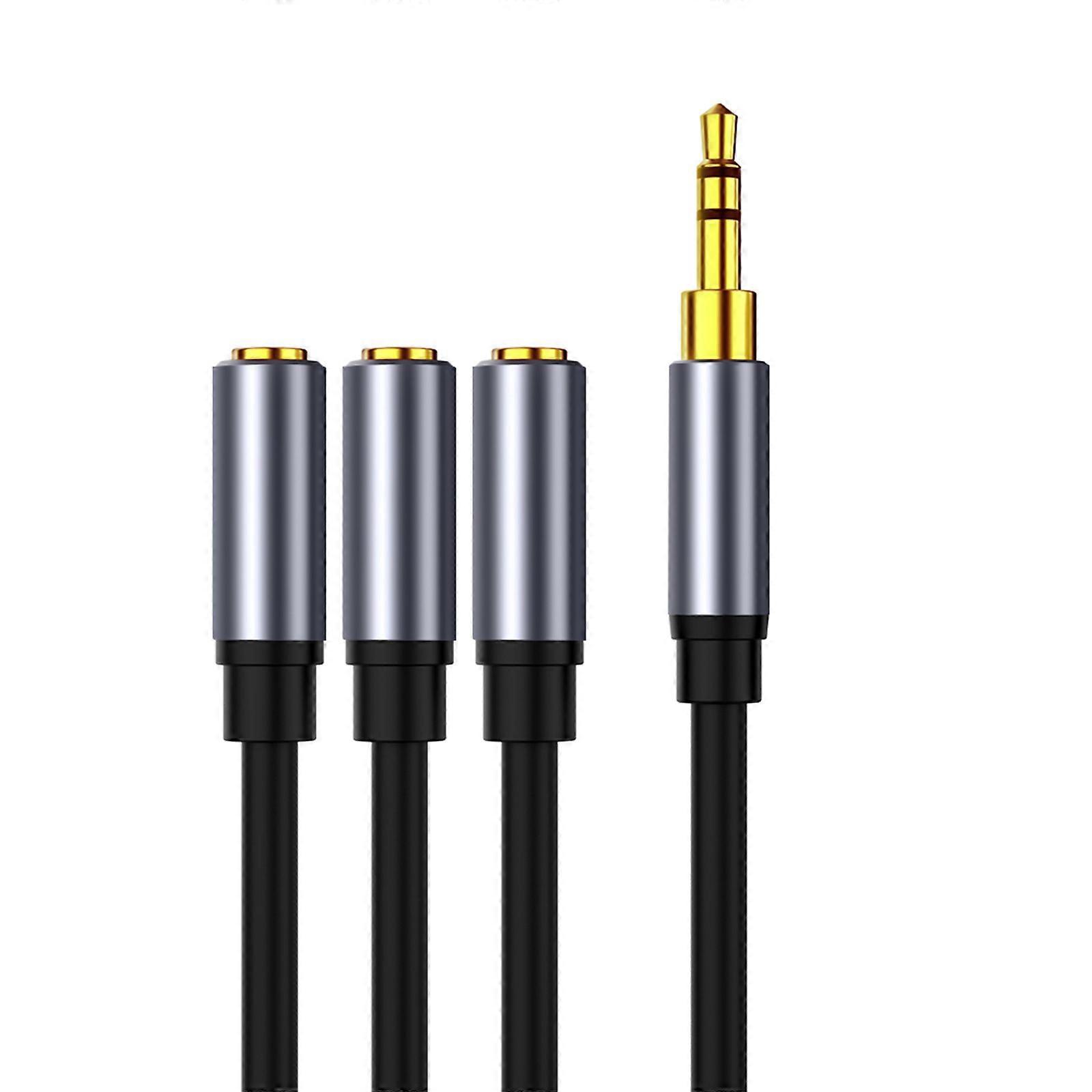 3,5-mm-stereo-audioadapter (26 Awg) Für Pcs Und Tablets – Stecker Auf 3 Buchsen