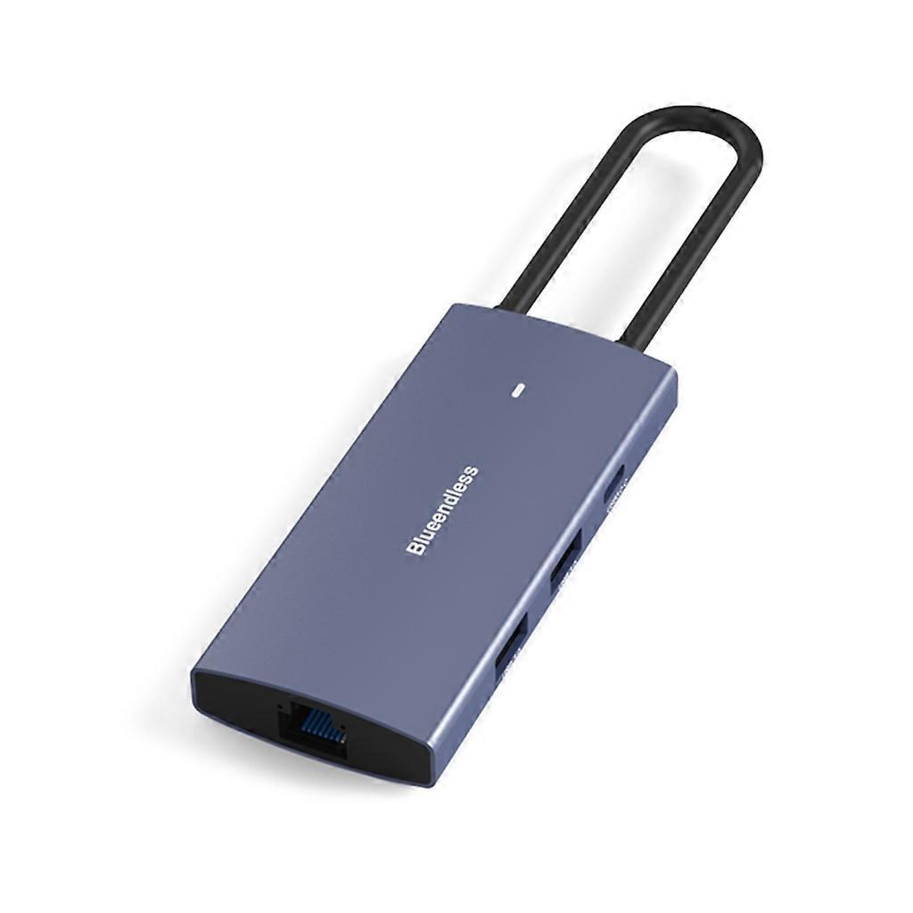 6-in-1 Usb-c-dockingstation, Usb-c Pd 3.0-hub, Usb 3.0 + Gigabit-ethernet Für Laptops