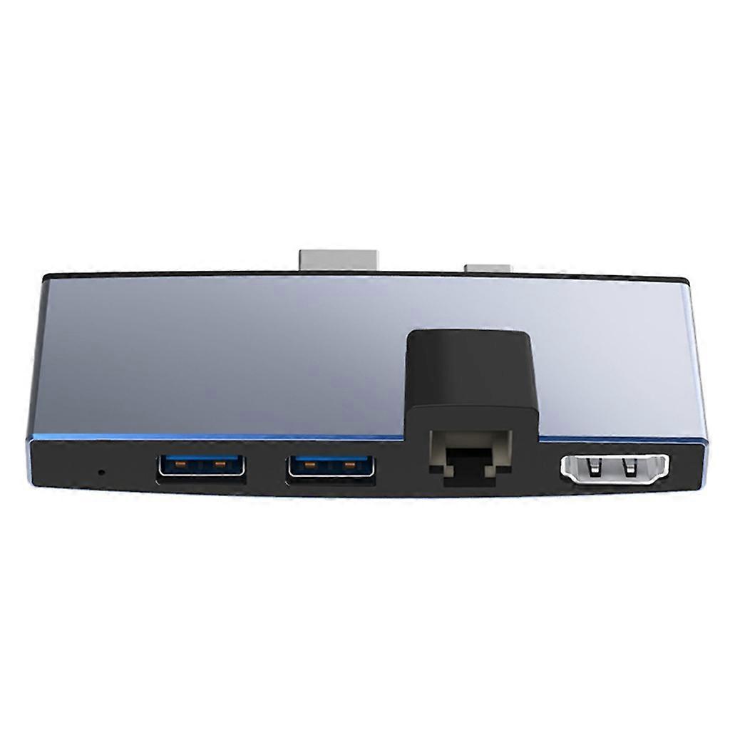 Rocketek 6-in-1 Usb-dockingstation, Usb 3.0-hub, Hdmi 4k-kompatibel, Rj45-, Sd-, Tf-kartensteckplatz Mit Netzwerkanschluss