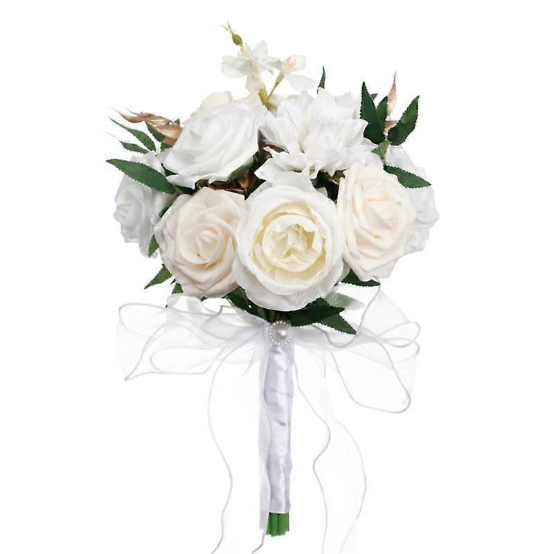 Romantischer Künstlicher Brautstrauß, Hochzeitsblumenstrauß, Brautstrauß, Blumen Für Die Brautzeremonie, Elegante Blumendekoration.