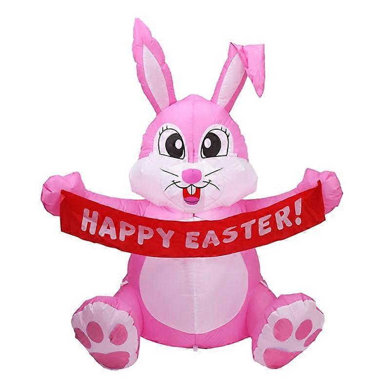 1. Aufblasbarer Osterhase 1,5 M Mit Led, Leuchtende Dekoration Für Garten, Gartenparty, Leuchtende Puppe, Au/eu/us-stecker.
