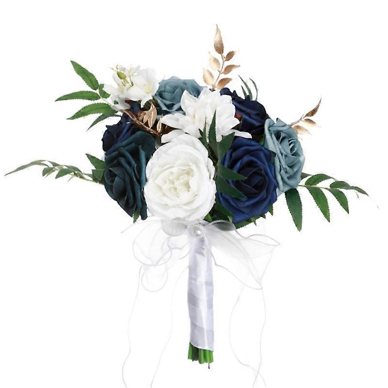 Künstlicher Brautstrauß Aus Blumen, Romantischer Brautstrauß, Handgebunden, Elegante Brautdekoration.