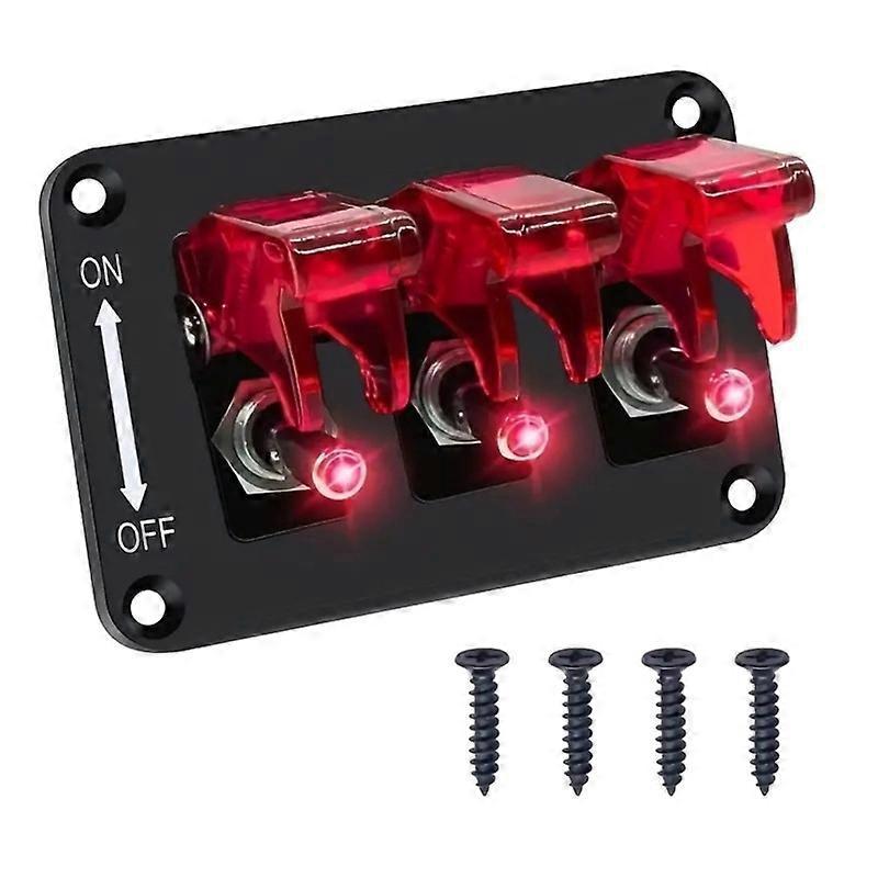 3-tasten-schalttafel Mit 20a 24v 12v Sicherungen, Beleuchteter Wippschalter Für Lkw
