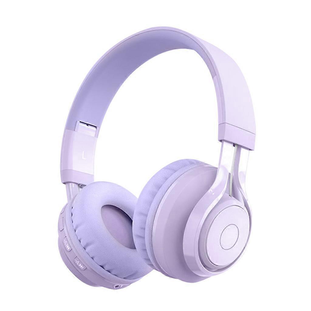 Bluetooth-5.0-kopfhörer Für Kinder Mit Stereoklang, Farbe: Apricot/rosa/blauviolett