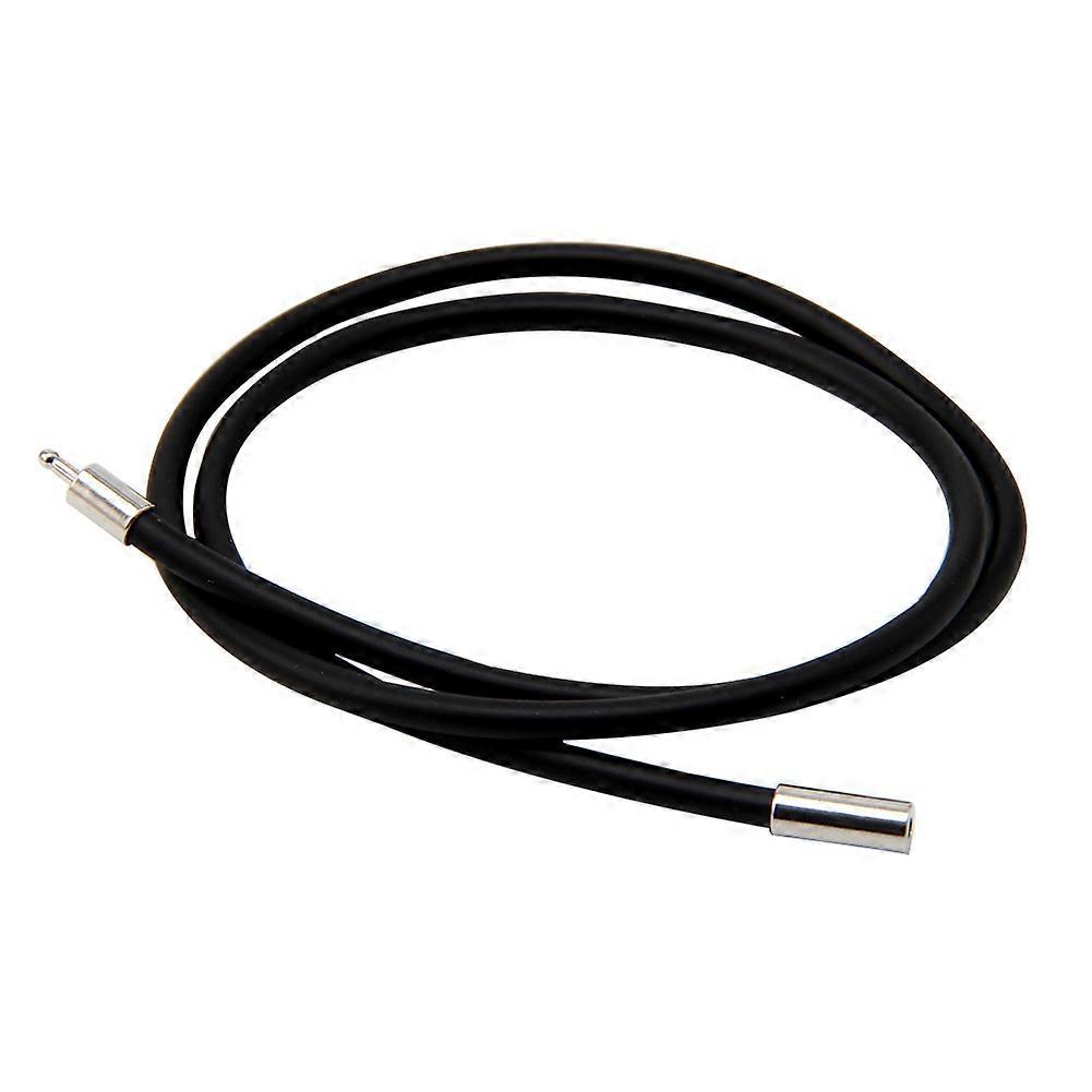 16 Zoll Lange, 3 Mm Dicke Halskette Aus Gummikordel Mit Edelstahlverschluss