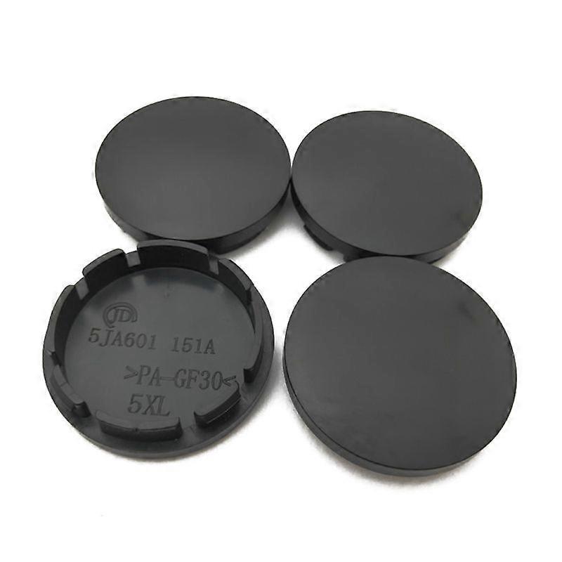 Stück/set Schwarze/silberne 56-mm-radnabenkappen Für Felgen Und Naben Aus Abs-kunststoff