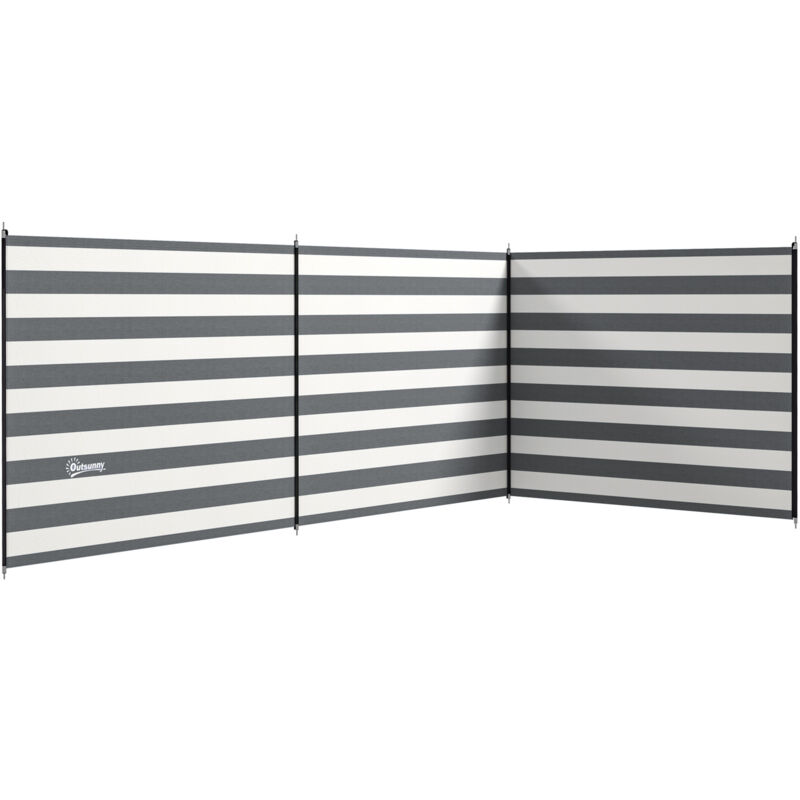 Faltbarer Camping-windschutz, Tragbarer Windschutz Mit Tragetasche Und Stahlstangen, Maße 540 X 150 Cm, Ideal Für Den Einsatz Im Freien.