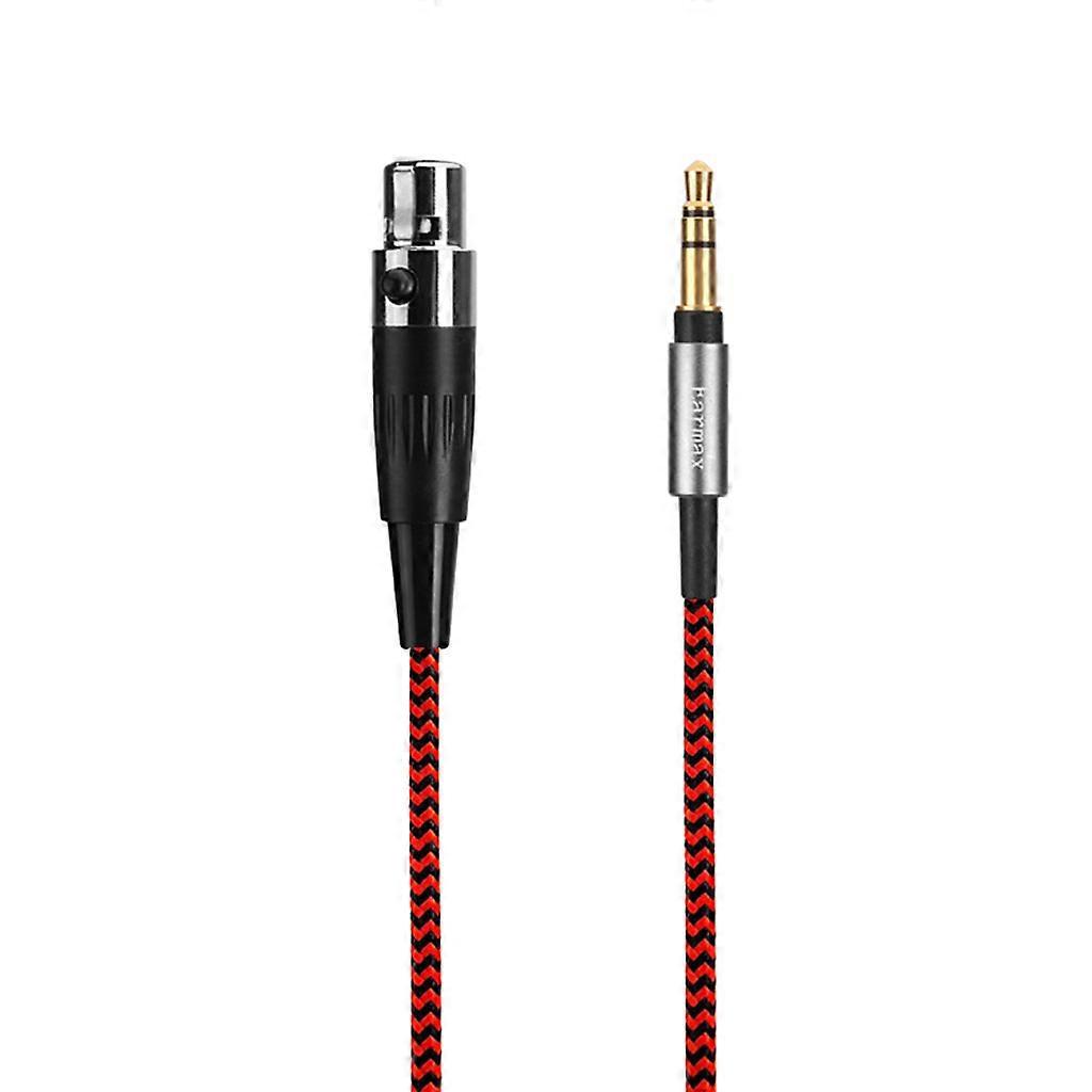 Nylon-audiokabel Für Akg K553, K182, K175, K245, K275, K181, K712 Und Q701 Kopfhörer, 150 Mm, Schwarz Und Rot
