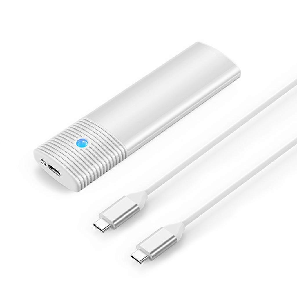 Externes Festplattengehäuse Usb 3.2 10gbps M.2 Nvme Sata, Uasp-unterstützung, 2 Protokolle, Weiß, Für Portable Hochgeschwindigkeits-ssds.