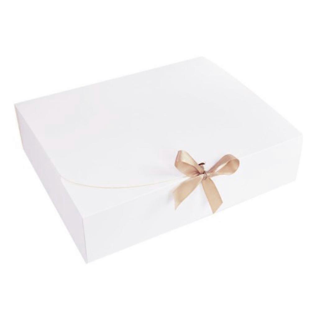 5er-pack Papierboxen Mit Klappdeckel Und Schleife Für Geschenkverpackungen, Süßigkeiten, Kekse, Kuchen, Große Weiße Ausführung.