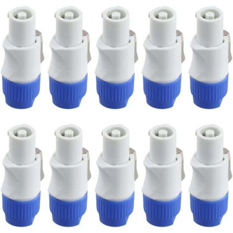 10 Stück Powercon-stecker, Männlich, 3-polig, Signaleingang, Für Bühnenbeleuchtung, Stromanschluss.