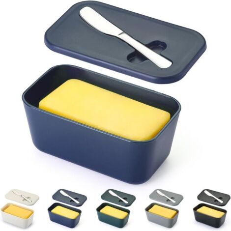Butterdose Mit Deckel Für Arbeitsplatte Und Kühlschranktür, Butterdose Aus Kunststoff, Behälter Mit Buttermesser, Spülmaschinenfest