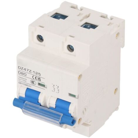 Kleinschutzschalter 2p, Bipolarer Gleichstrom-schutzschalter Mit Stabiler Modularer Bauweise Aus Pa66 Für Maritime Elektrische Systeme (blau), Dc 1000 V