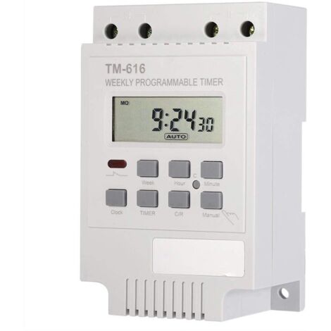 12-v Digitaler Wochenprogrammierer, Timer, Energiesparschalter, Elektrischer Schalter Für Lampen, Fernseher, Radios Und Haushaltsgeräte (weiß)