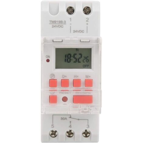 Dc 24v, 30a, Wochentimer Mit Lcd-anzeige, Einstellbar Auf 12/24 Stunden, Programmierbares Relais Zum Ein-/ausschalten, Timer.