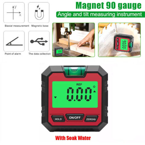 Magnetischer Digitaler Neigungsmesser 0–180°, Elektronische Wasserwaage Mit Automatischer Abschaltung, Hintergrundbeleuchtetem Lcd-display Und Libelle Für Holzbearbeitung, Bauwesen, Automobilindustrie