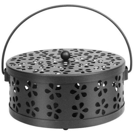 Mückenspirale Für Türen – Tragbarer Mückenschutz Mit Dufttablettenhalter, Metallbox Für Dufttabletten Und Aromatablettenbrenner Für Terrasse, Außenbereich Und Innenräume (schwarz)