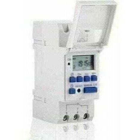 Programmierbare Digitaluhr Mit Elektronischem Relais Für Wöchentliche Programmierung, Lcd-anzeige, 16 Ein- Und 16 Ausschaltzeiten (230 V)