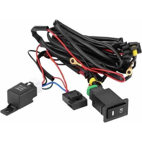 Led-fernlicht-set Mit Universeller Verkabelung Für Vw Polo 4, 12 V, Inklusive Schalter, Relais Und Sicherung