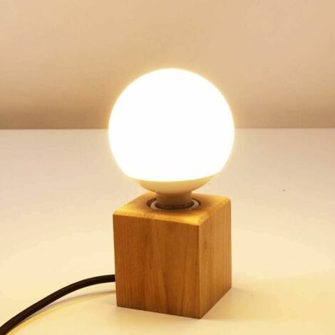 Moderne Tischleuchte Mit E27-sockel, Schreibtischlampe Aus Holz, Diamant-akzentleuchte Für Wohnzimmer, Schlafzimmer Oder Lounge, Europäischer Stecker, Holzsockel (a)