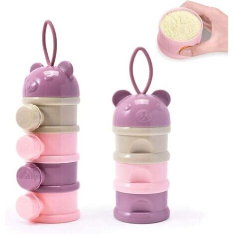 Tragbarer Milchpulverspender, 2 Milchpulverbehälter, Milchpulverspender Mit Seitlichem Öffnungsmechanismus, Lebensmittelbehälter Für Obst Und Andere Lebensmittel, Für Reisen Und Outdoor-aktivitäten
