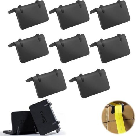 Set Mit 8 Kantenschutzvorrichtungen Mit Schnellverstellmechanismus – Zurrgurte – 25 Mm Breiter Kantenschutz – Kantenschutz Für Lkw Zur Verwendung Mit Zurrgurten