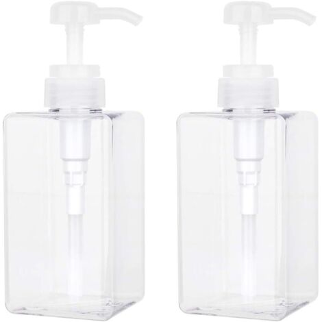 450-ml-spender, 2er-pack Leere Kunststoffflaschen Mit Pumpspender Für Küche Und Bad – Transparent