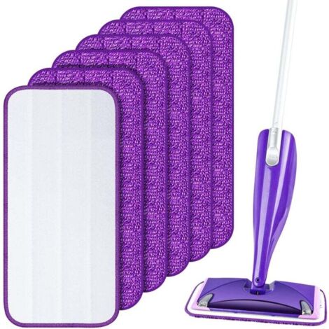 Set Mit 6 Wiederverwendbaren Mikrofasertüchern Als Ersatz Für Den Flash Powermop, Maschinenwaschbar, Zum Reinigen Von Trockenen Und Feuchten Böden