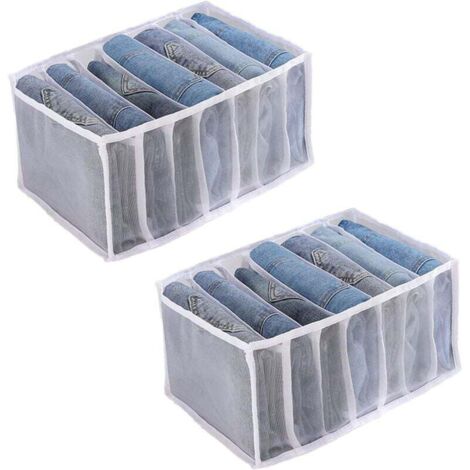 Ausziehbarer Schubladenorganizer Für Kleidung, Jeans, Socken, Unterwäsche, Hosen, Leggings Und T-shirts (weiß, 2-teilig, Groß)