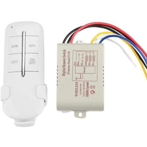 Funkschalter Für Beleuchtung, Schaltreichweite Für Smart-home-steuerung: 1000 W, 20 M, 220 V, 50/60 Hz (3-wege).