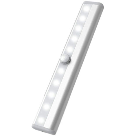 Intelligente 10-led-leuchte Mit Bewegungssensor, Raum- Und Kleiderschrankleuchte, Batteriebetriebene Schrankleuchte, Nachtlicht, Modell 1b, Weiß, 1,8 W