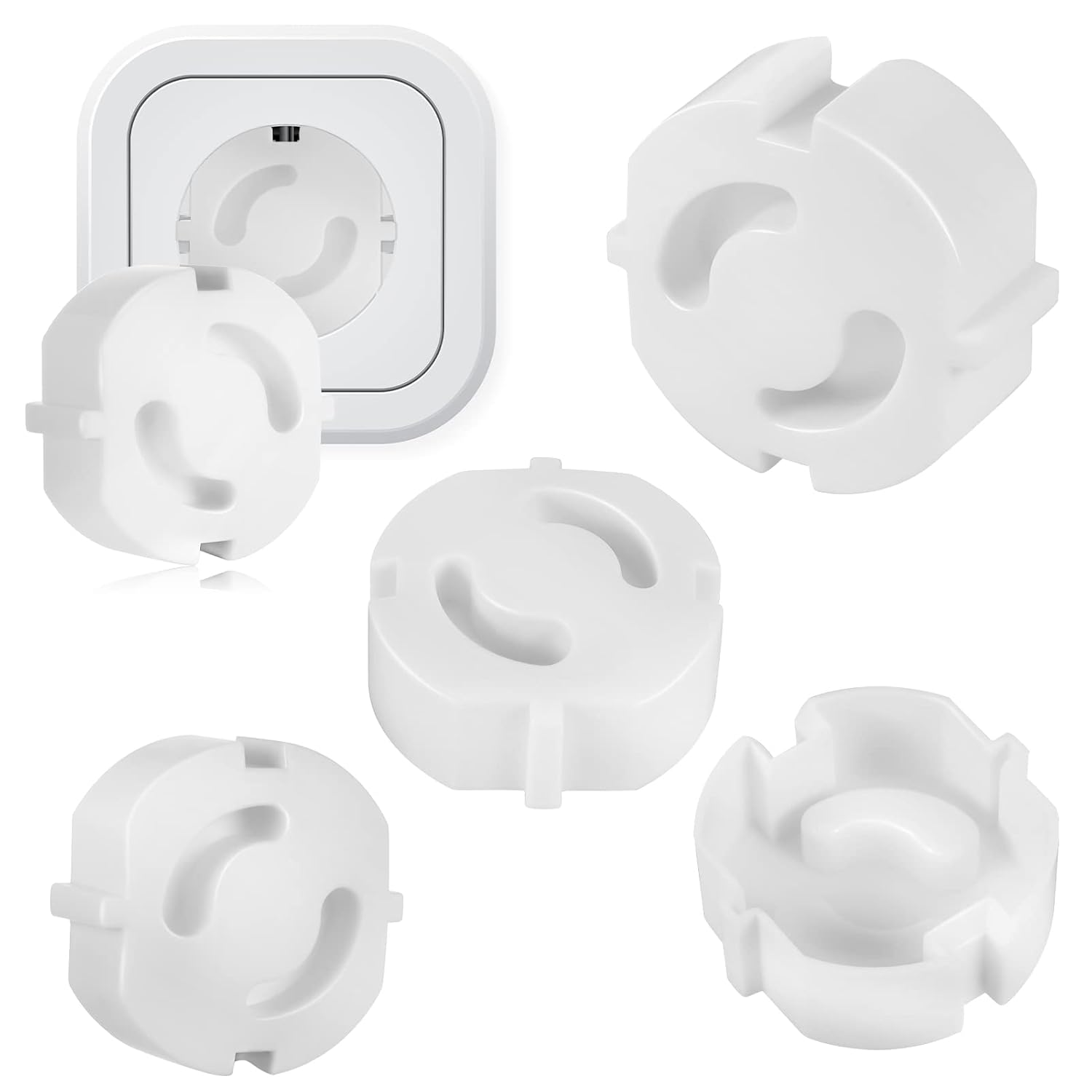 25er-pack Kindersicherungsstecker, Steckerschutz, Kindersicherung, Babysicherheitsstecker (weiß)