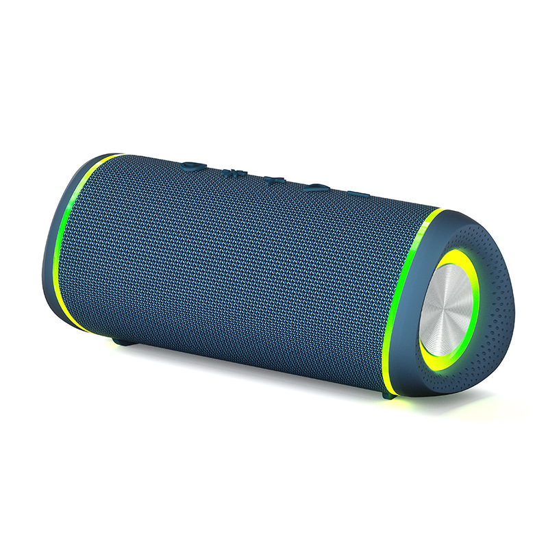 Tragbarer 16-watt-bluetooth-lautsprecher Mit Lichteffekten, Bluetooth 5.3 Und Aux-anschluss. Farbe: Blau.