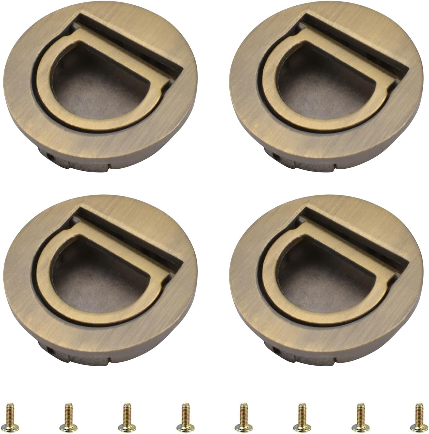 Runder Griff Mit Integriertem Ring, Set Aus 4 Unsichtbaren Tatami-griffen Für Türen Und Schubladen Von Schränken Und Kleiderschränken (bronze).