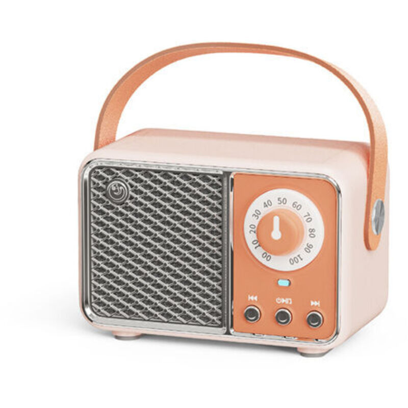 Verbesserter Retro-bluetooth-lautsprecher – Klassisches Vintage-radio Im Retro-stil, Kabellose Bluetooth 5.1-verbindung, Kompatibel Mit Tf, Usb Und Aux, Farbe Orange.