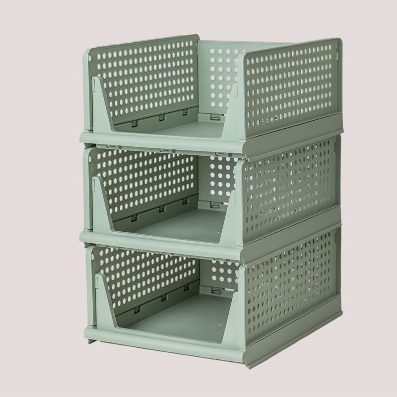 Set Mit 3 Kleideraufbewahrungsboxen – Maße: 33,5 Cm X 43 Cm X 18,5 Cm – Faltbare Körbe Für Effiziente Aufbewahrung.