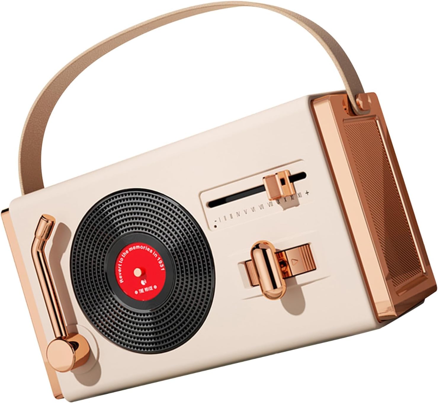 Bluetooth-lautsprecher, Retro-bluetooth-lautsprecher, Tragbarer Usb-lautsprecher, Geeignet Für Wohnzimmer, Büro Und Außenbereich (elfenbeinweiß).