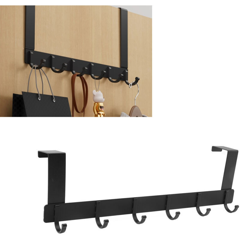 Tragbare Haken Aus Aluminiumlegierung, Robuste Und Langlebige Tragbare Kleiderständer, Verstärkte Badezimmerhaken (schwarz)