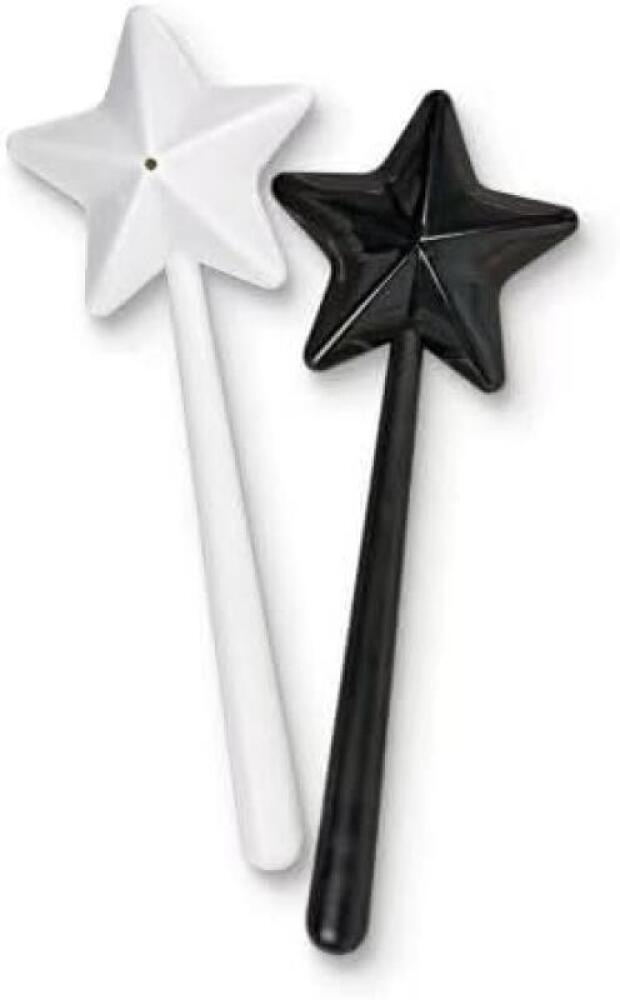 Zauberstab Mit Zweifarbigen Salz- Und Pfefferstreuern, Zweiteiliges Set, Küchenaccessoires Für Halloween Und Weihnachten (schwarz Und Weiß).