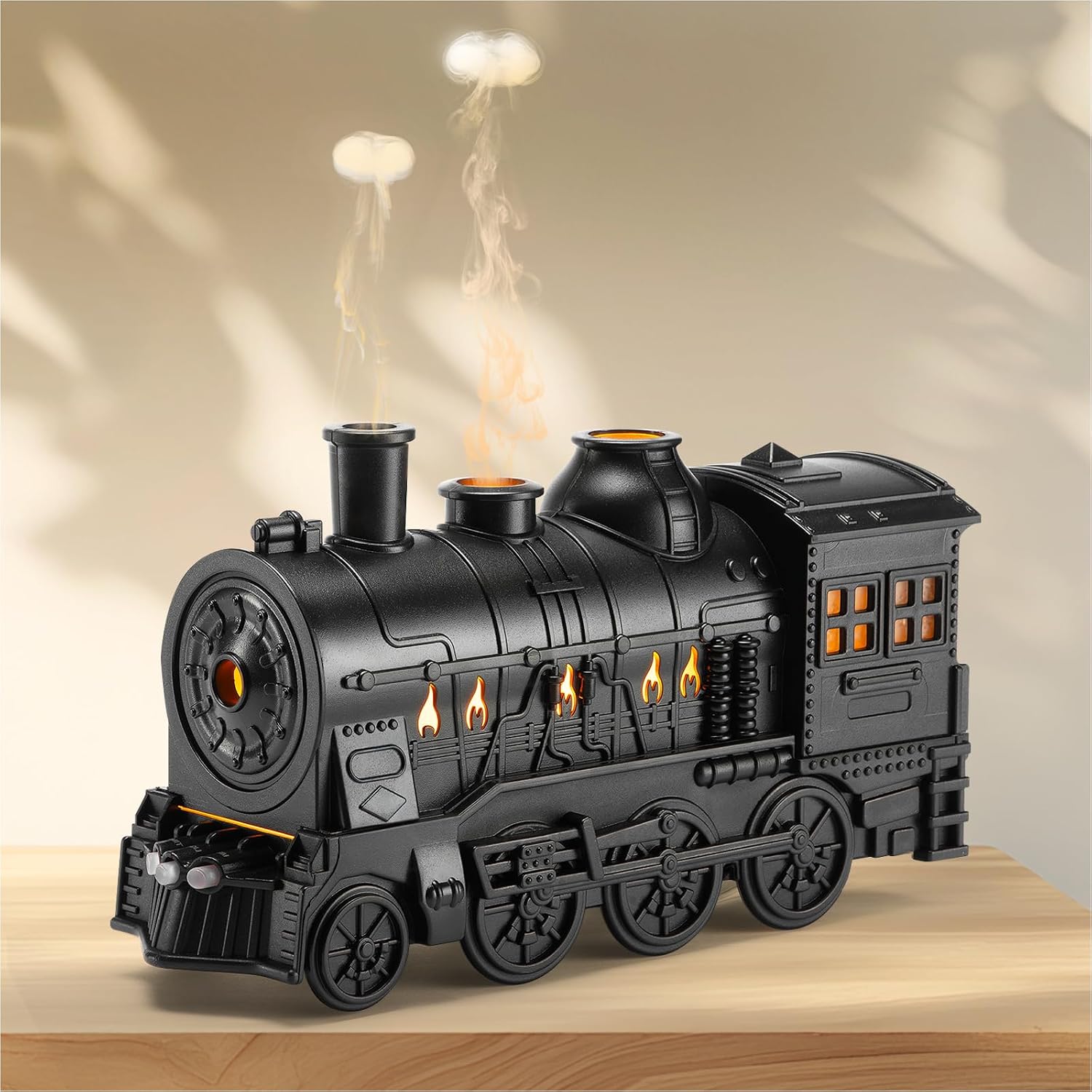 Zugförmiger Diffusor (300 Ml) Mit Zwei Sprühmodi, Automatischer Abschaltfunktion Und Fernbedienung (schwarz).
