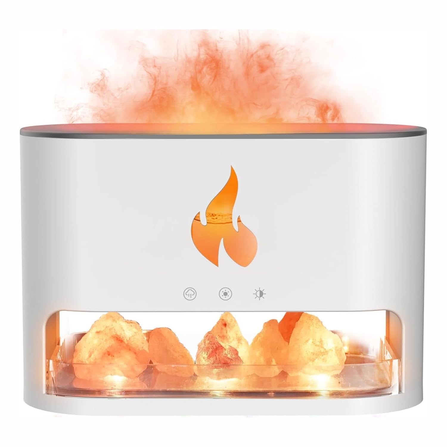 Aromadiffusor Mit Flamme – Himalaya-salzlampe Mit Automatischer Abschaltung – 350 Ml
