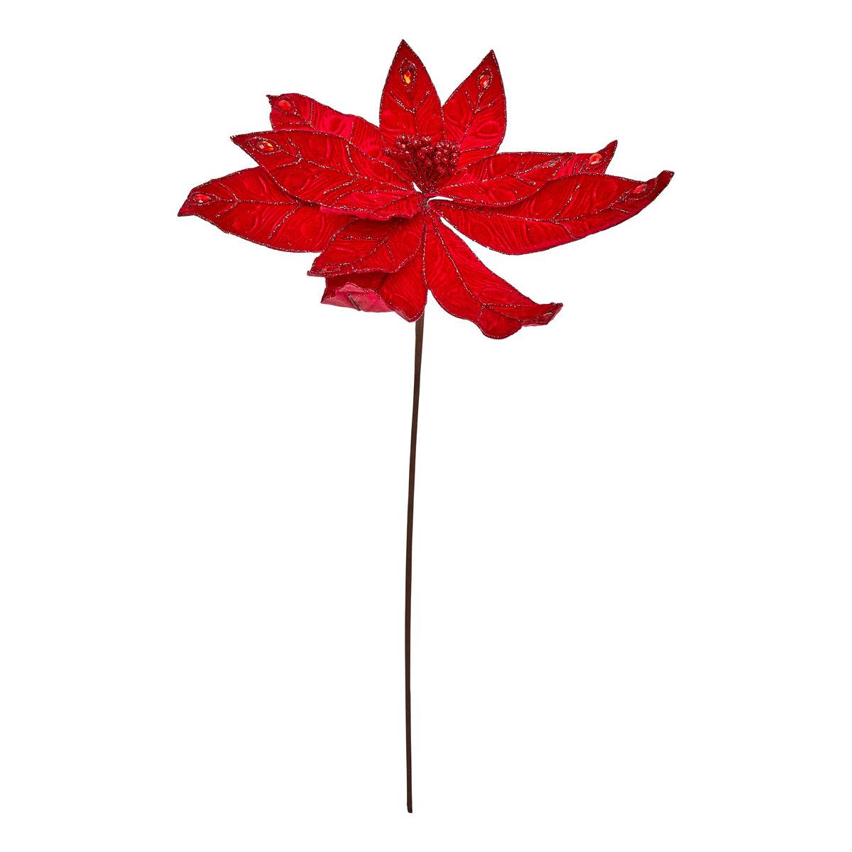 Bch Poinsettia Chic Rot H75 - Feeric Lights & Christmas