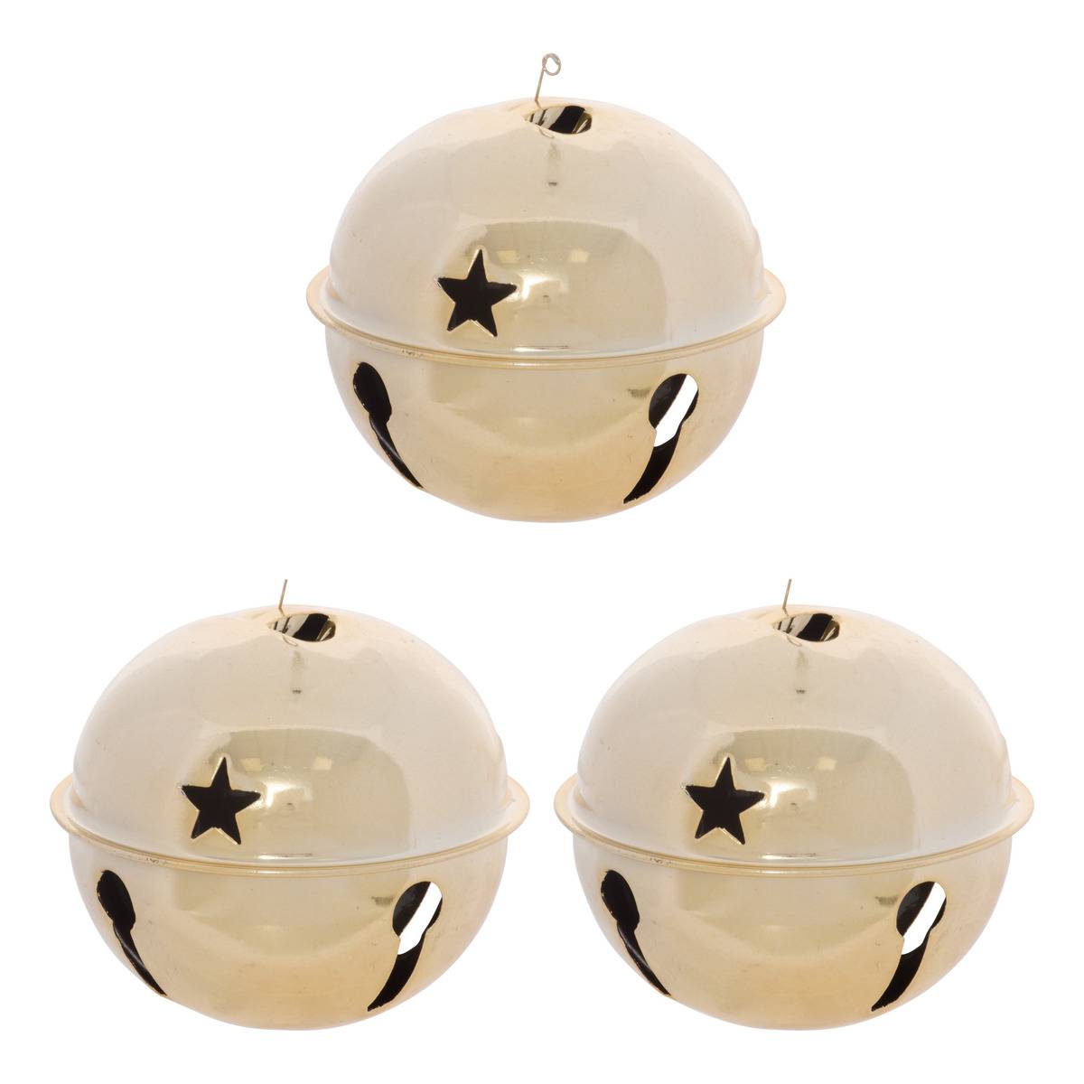 Sdn Met Goldglöckchen X3 8cm - Feeric Lights & Christmas