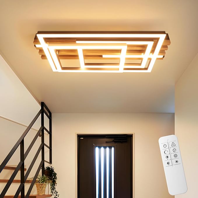 Gbly Deckenlampe Led Küche 41w Modern Design Ring Memory Funktion Fernbedienung Wohnzimmer Schlafzimmer Flur