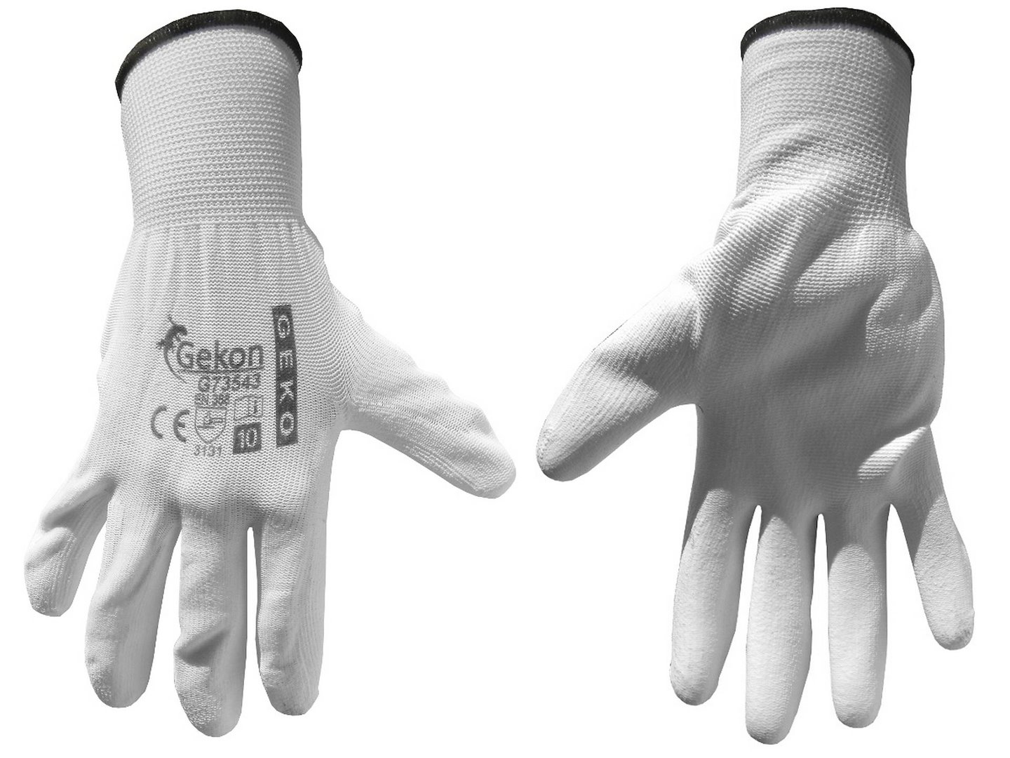 Geko Schutzhandschuhe Größe 10/weiß/(12/300)
