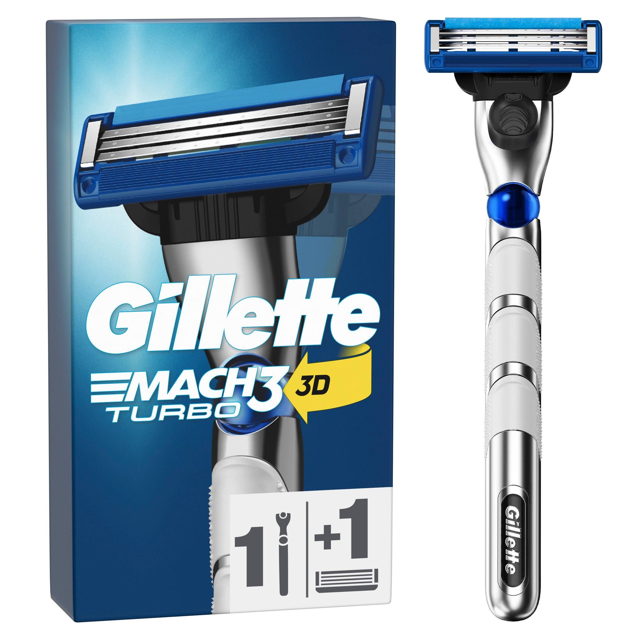 Gillette Mach3 Turbo 3d Rasierapparat Mit 1 Klinge