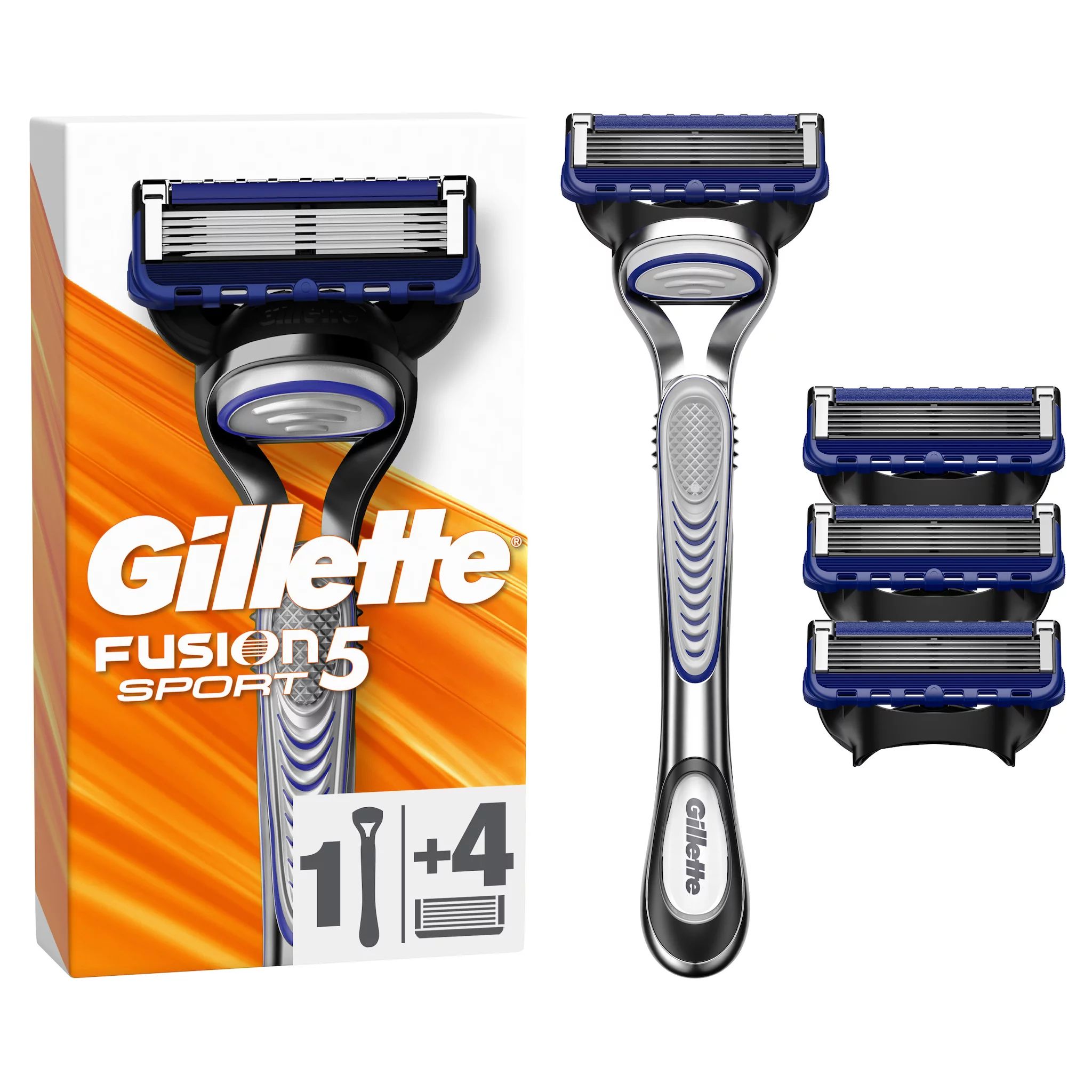 Gillette Fusion 5 Sport Rasierer Für Männer + 4 Rasierklingen Rasierer Inkl. Ersatzklingen