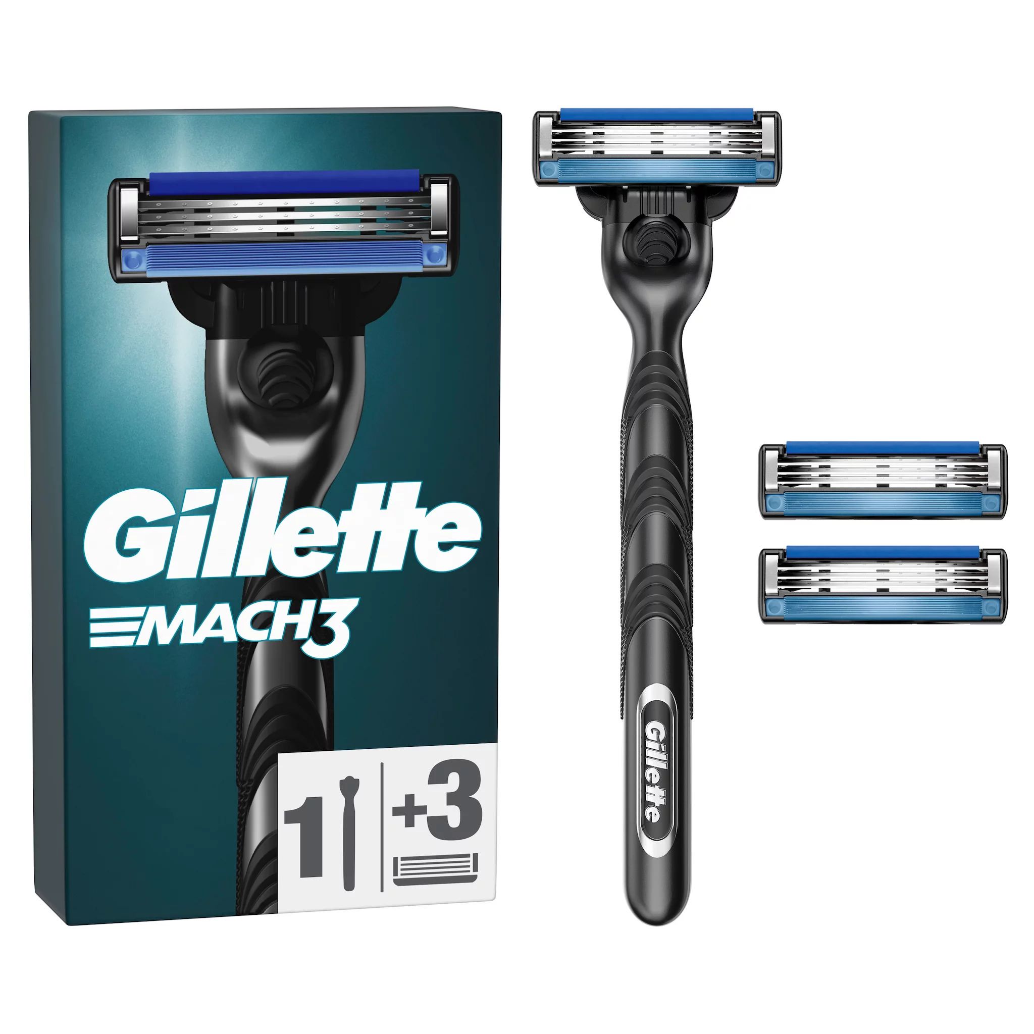 Gillette Mach3 Rasierapparat + 3 Klingen Herrenrasierer